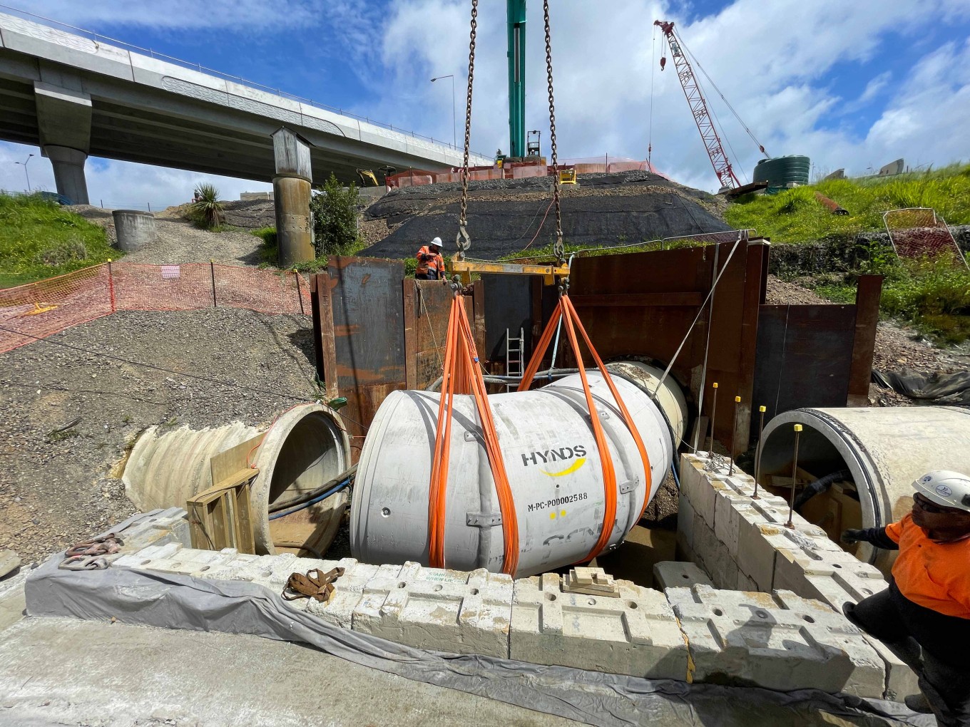 Low carbon bend pipe used in the Greville Road project.