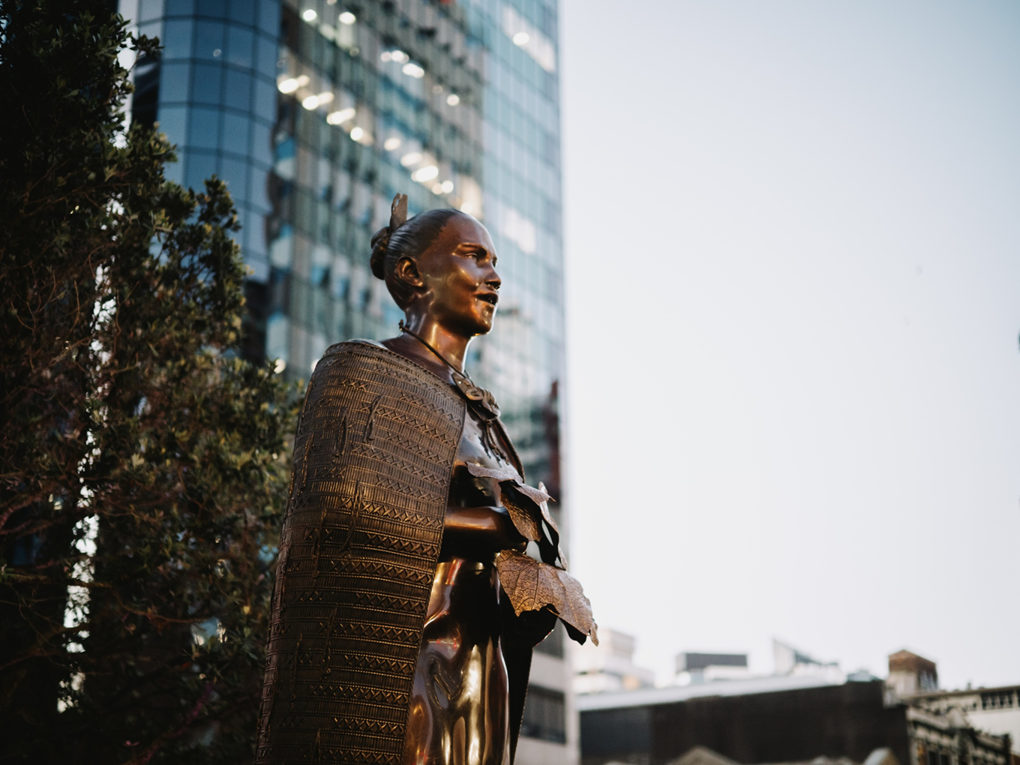 Wahine Artwork In Cityscape Credit David St George (2)