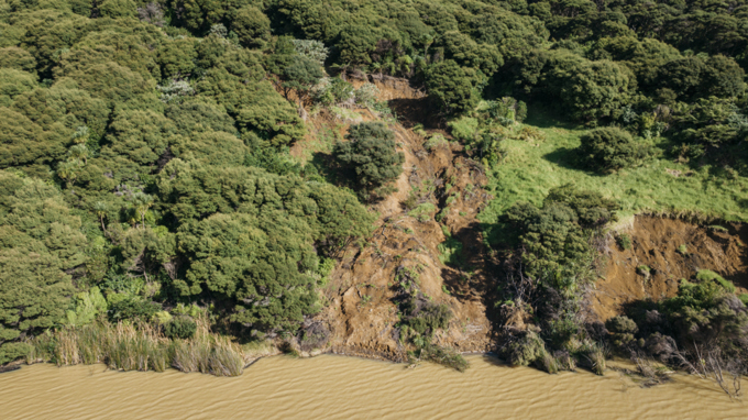Landslide in the bush
