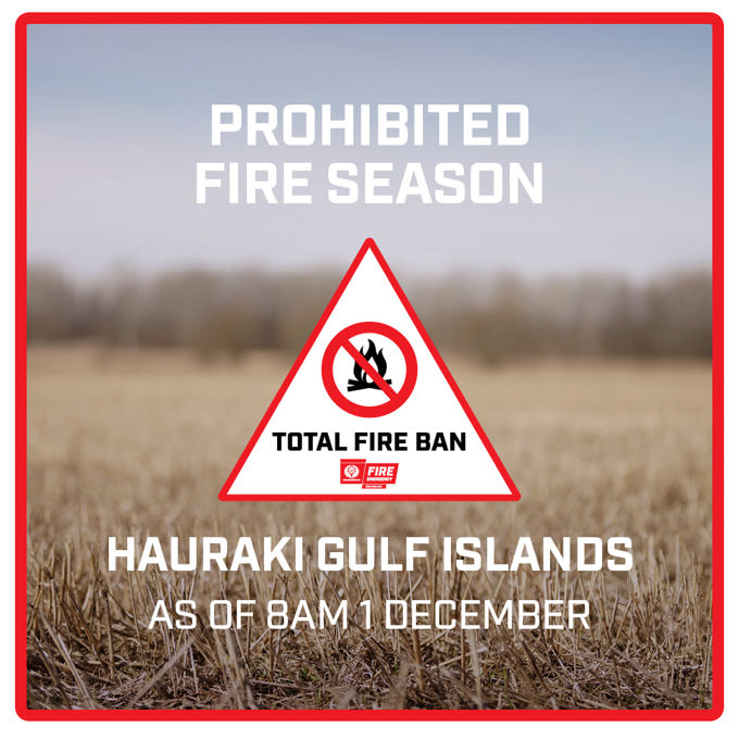 Hauraki Gulf prohibited fire season