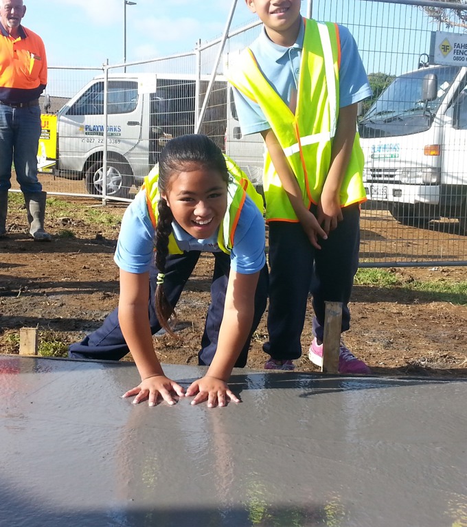Kids leave mark on future streets