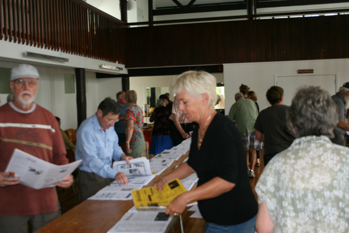 Penny Hulse collating the Roundabout