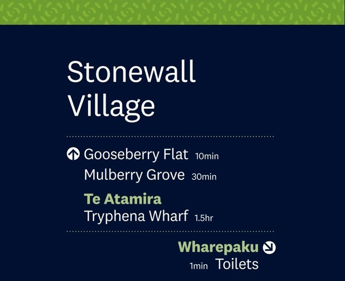 Tryphena Coastal Trail Signage