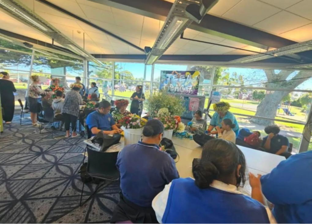 A group of people attending a community event