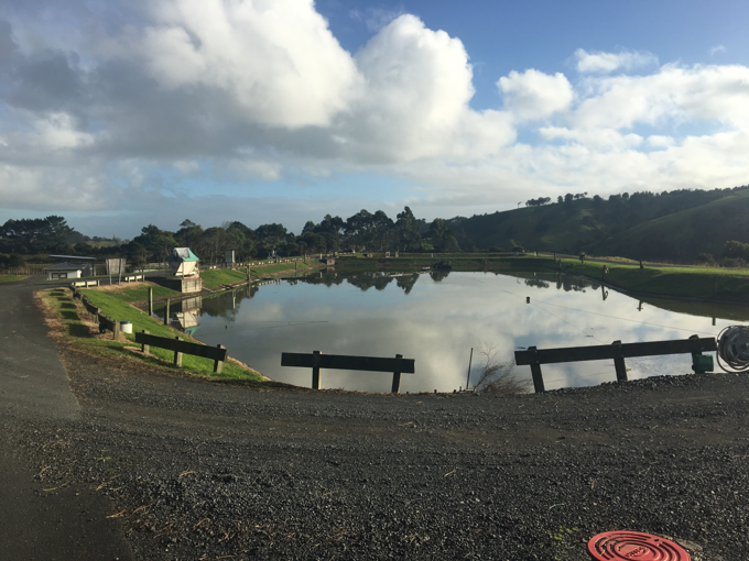 An Image Of A Digester Pond At The Beachlands Wastewater Treatment Plant