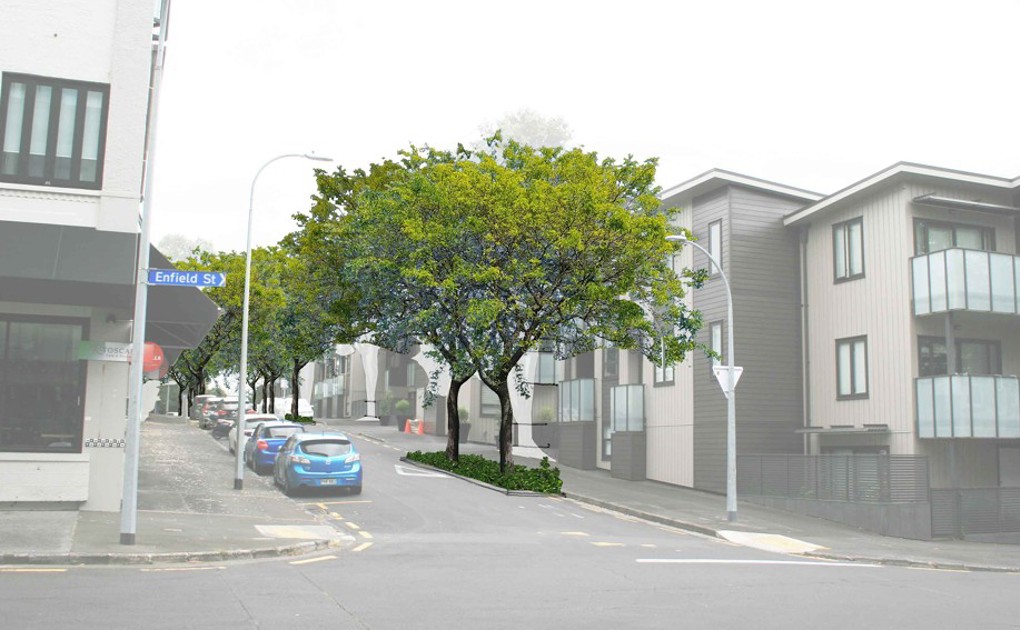 Concept render of a local street