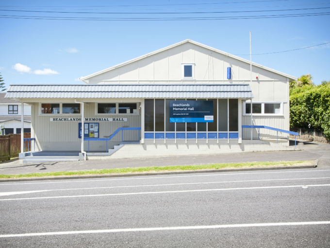 The front of Beachlands Memorial Hall
