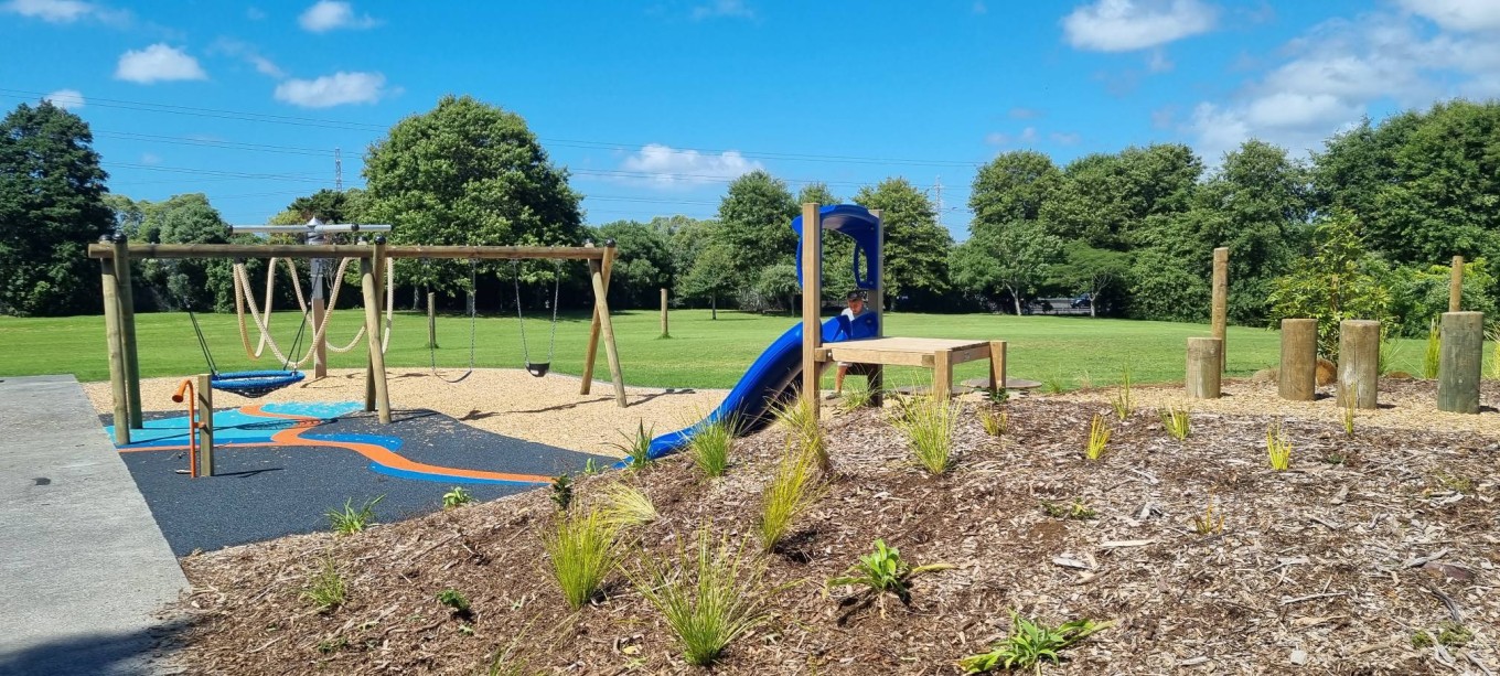 A slide at a local playground.