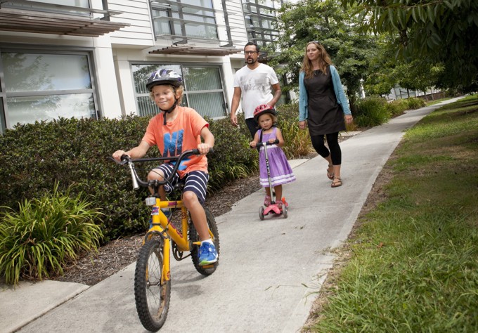 Family out for a walk