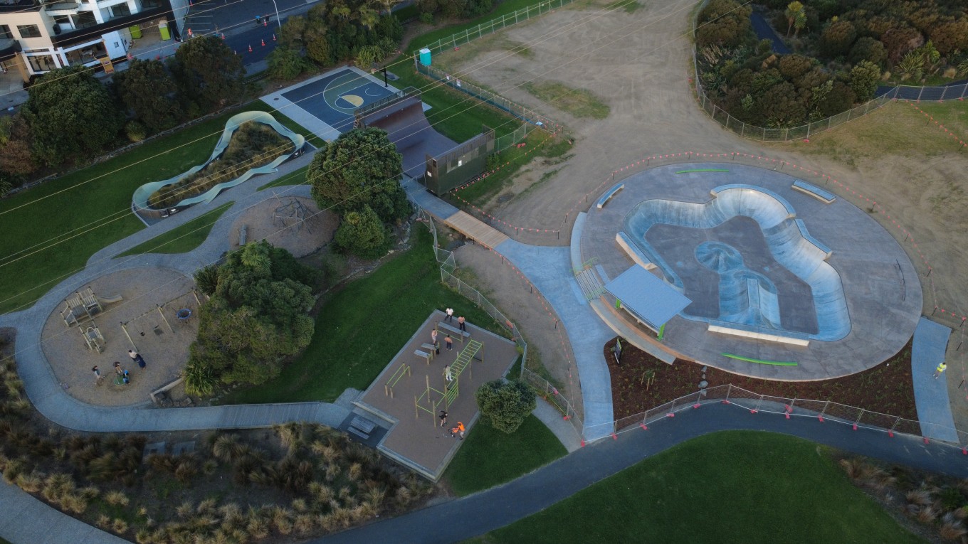Aerial view of a local playground.