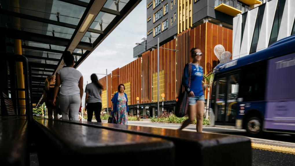 New Lynn Transport Hub on a busy day