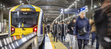Commuters Disembarking A Train AT Supplied