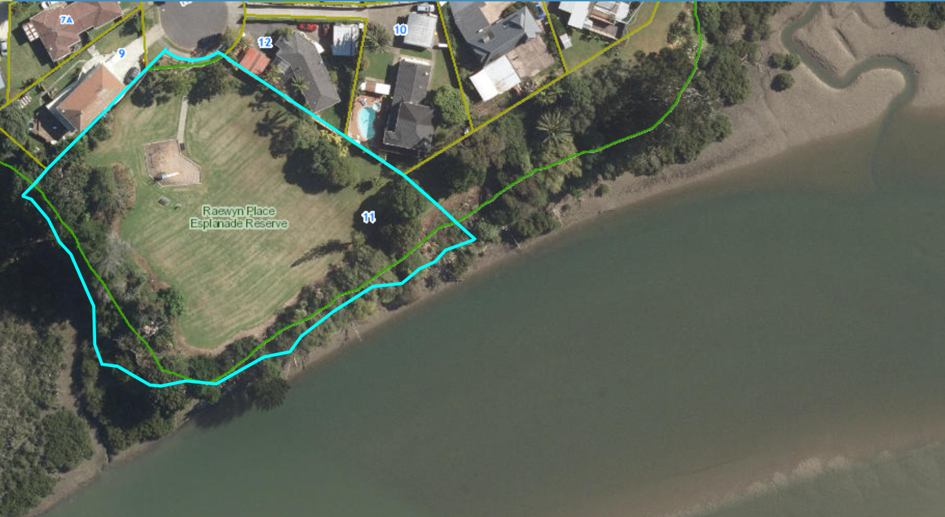 A satelite image of a community playground. 