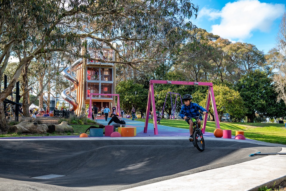 Children Playing at Hayman Park Playground. 