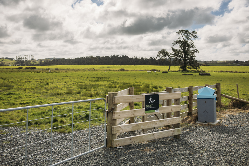 A fenced off area for dogs. 
