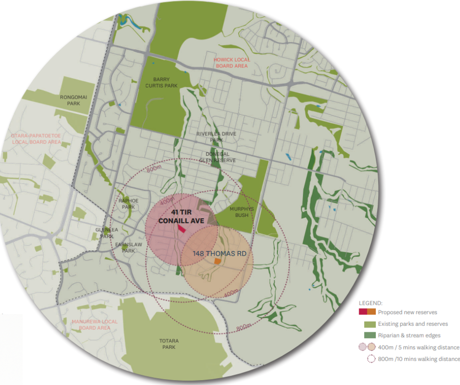 Map of proposed new community hang out spots.