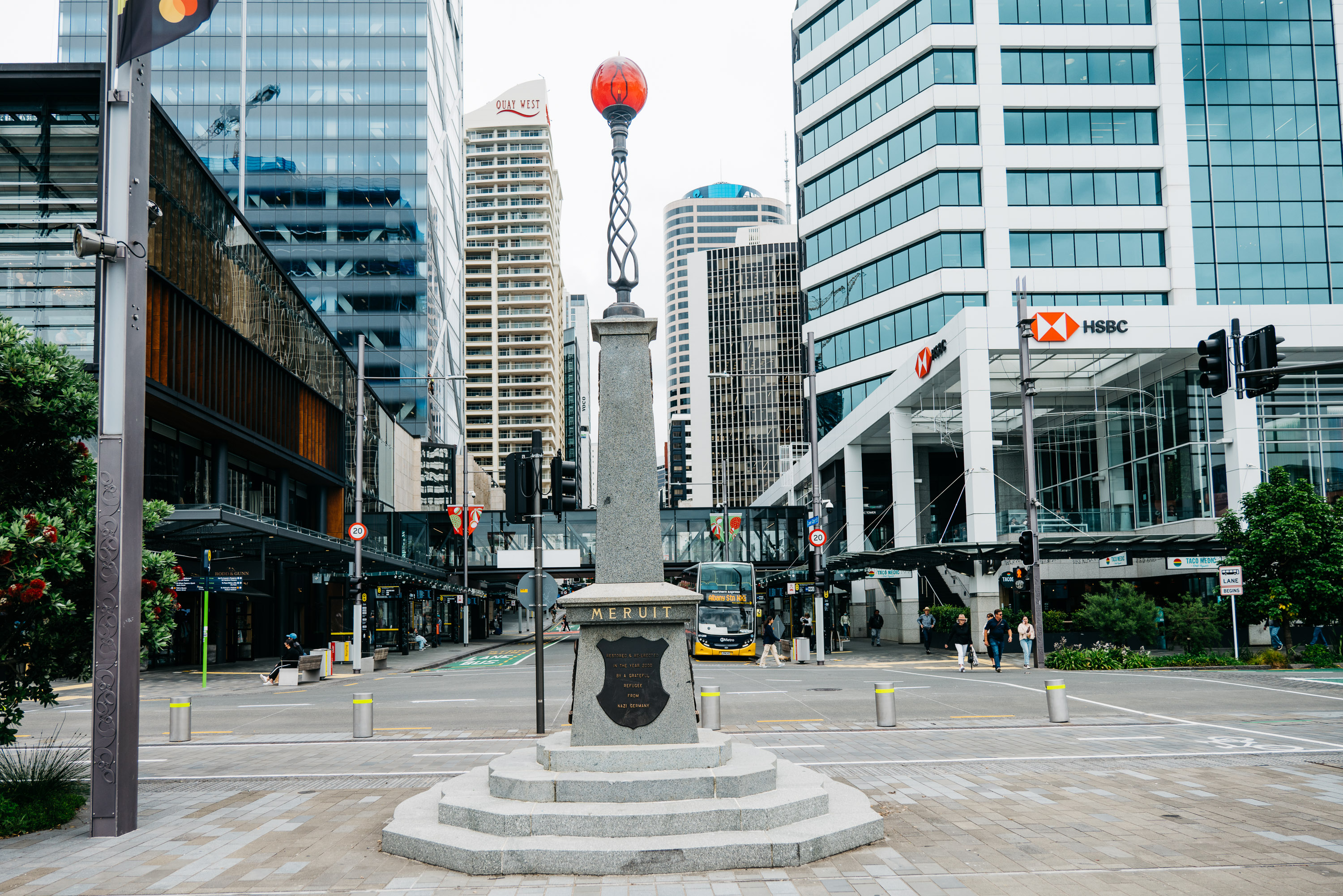 The beacon in the city centre monument. 