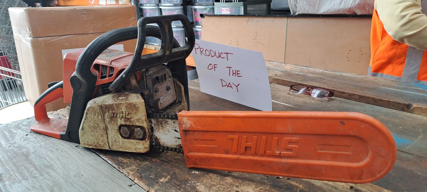 A community owned chainsaw.