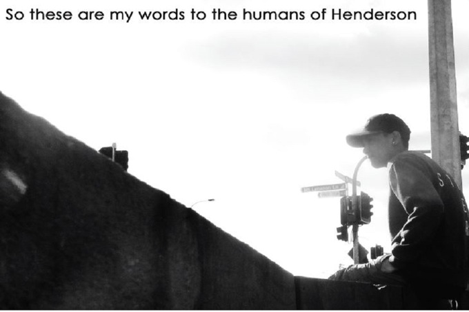 Four billboards outside Henderson train station, Auckland