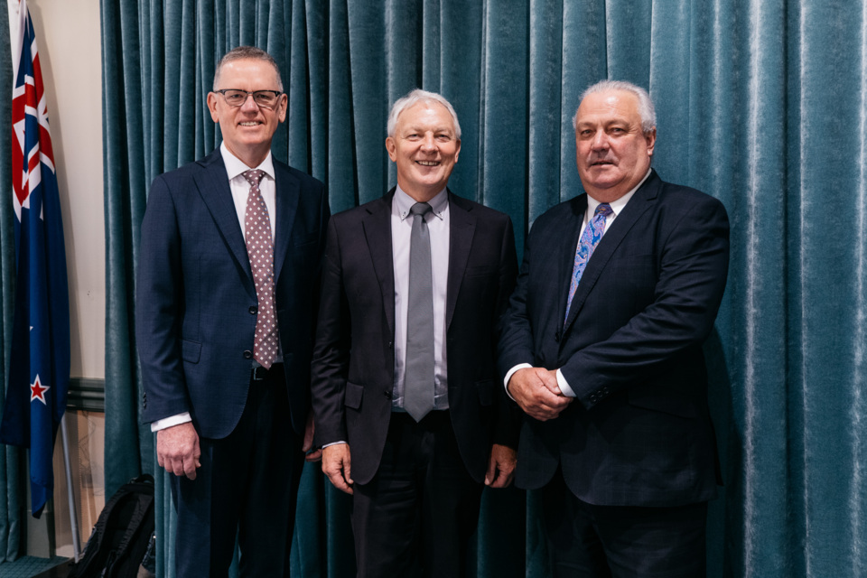 Jim Stabback, Mayor Phil Goff and Deputy Mayor