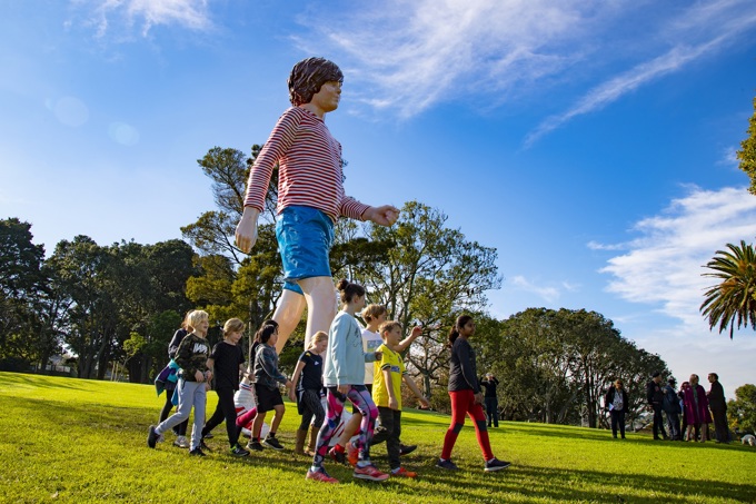 Boy Walking arrives in Potters Park