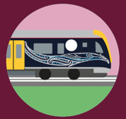graphic illustration  of a train