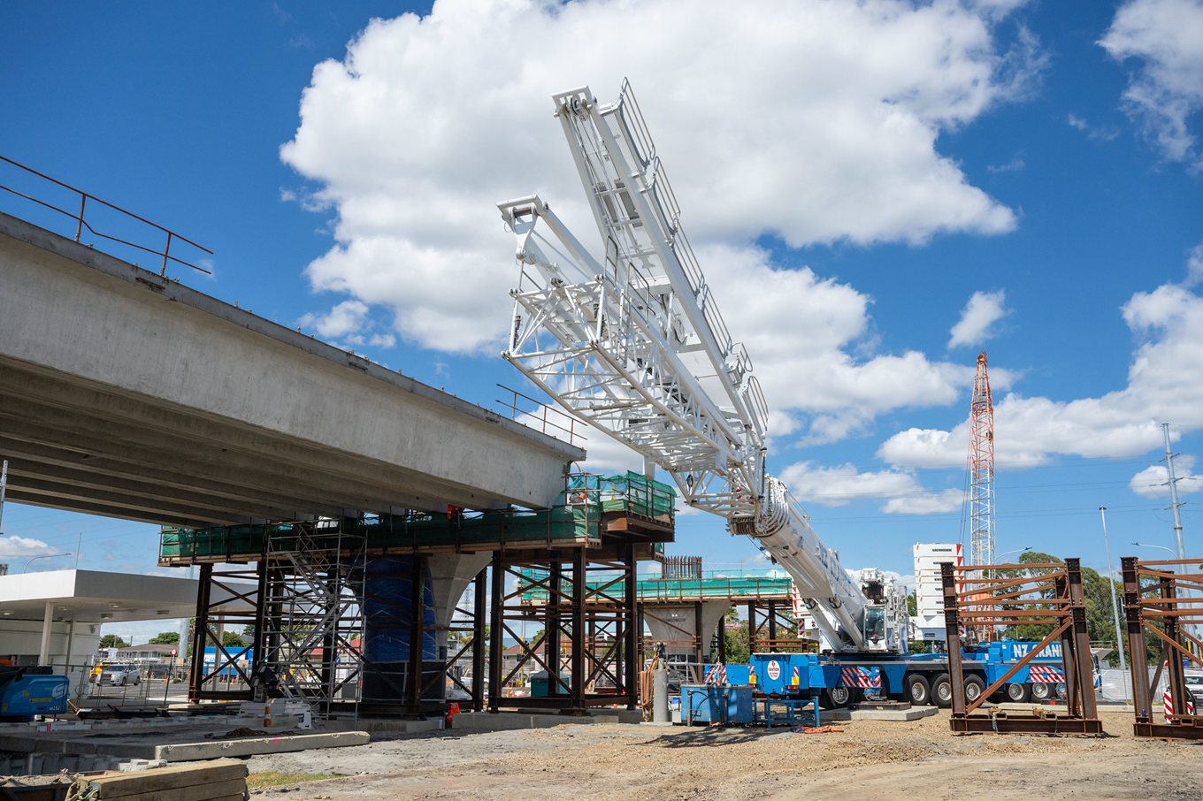 A bridge under construction. 