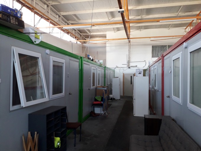 Illegally installed cubicles