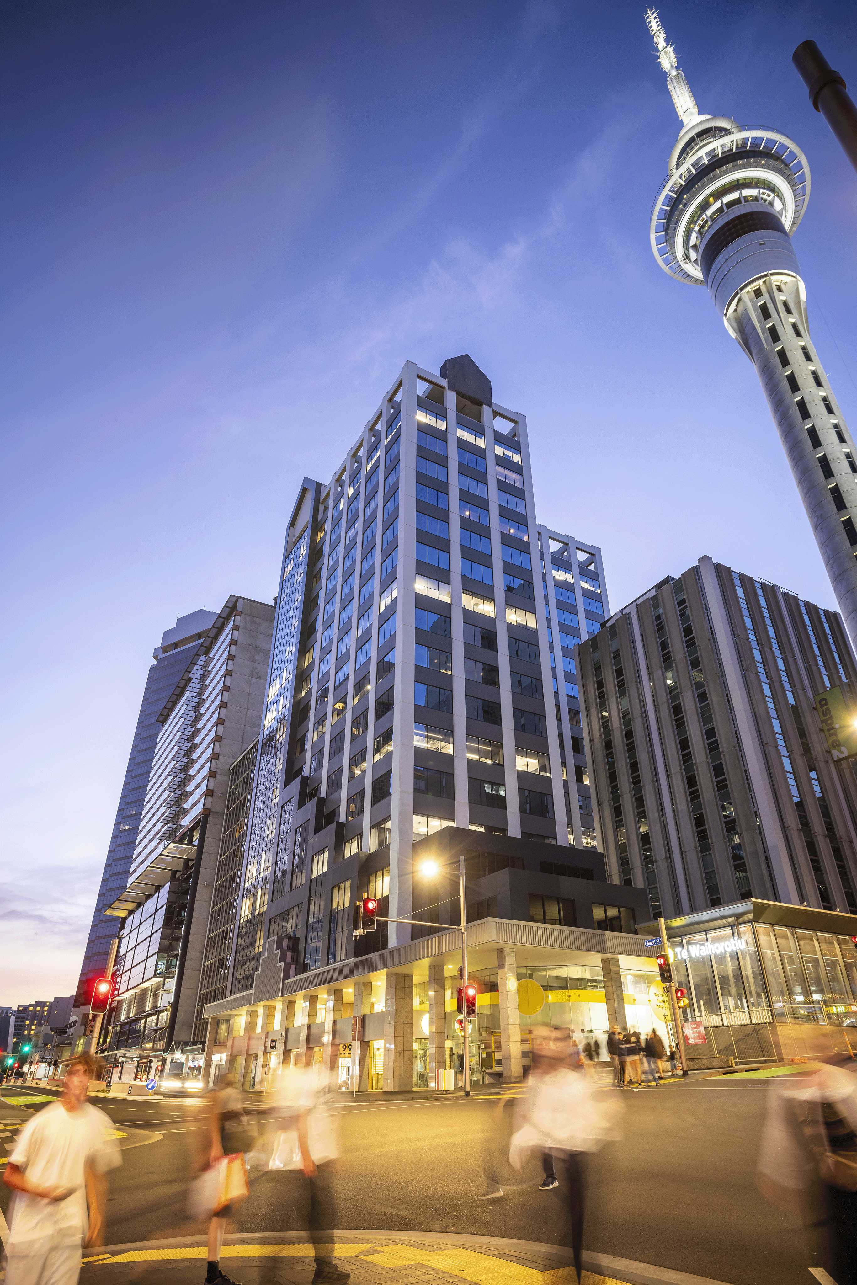 Auckland City Centre at night. 