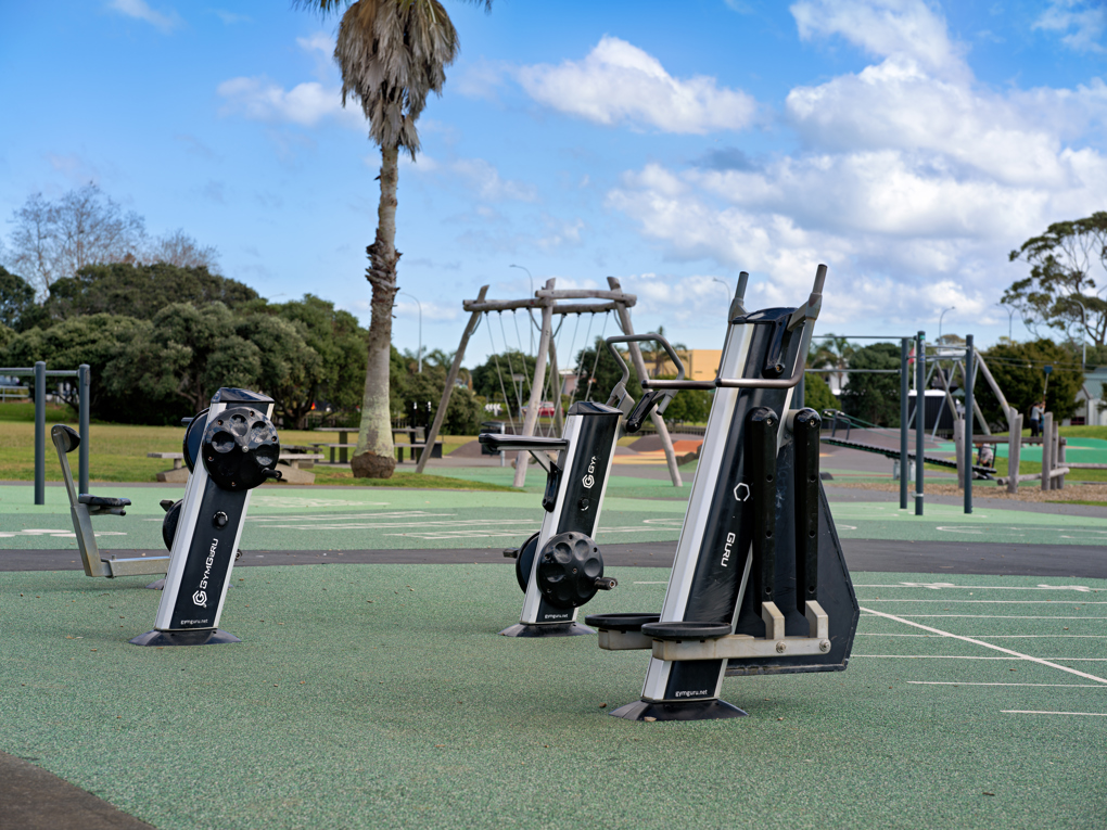 Machines the public can use at a community park to work out at