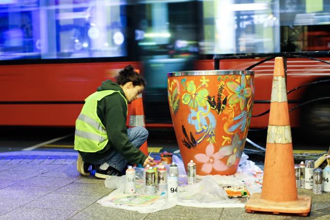 K Road bins go from dull to dazzling