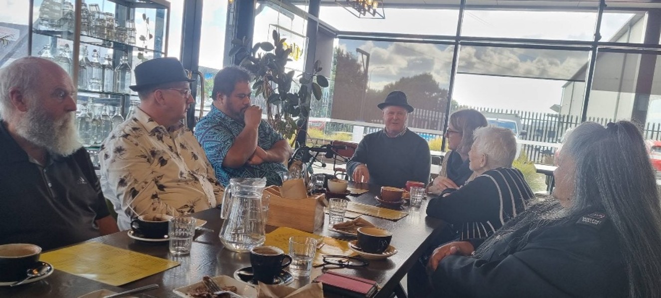 People at a local catch up.