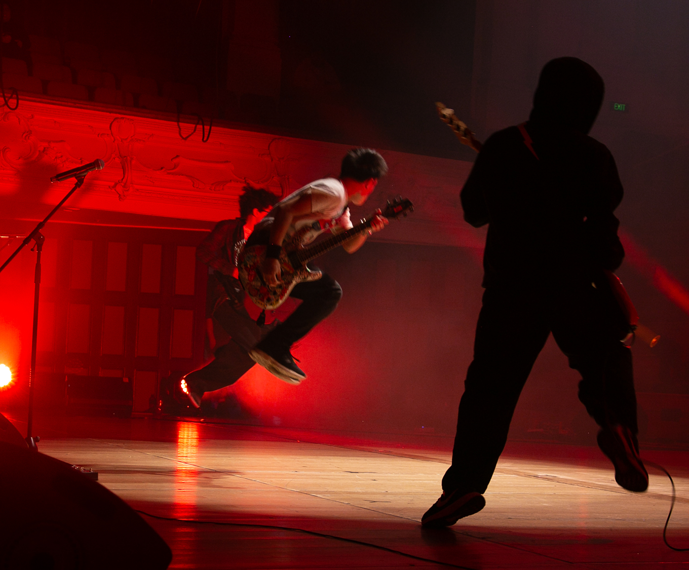 Performers on stage. 