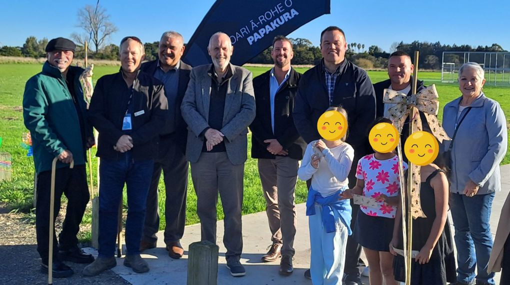 Local community at a park in Papakura