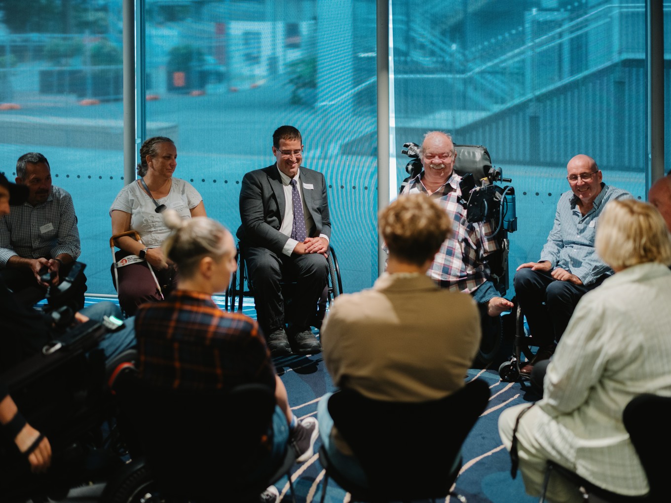 People at a community event. 