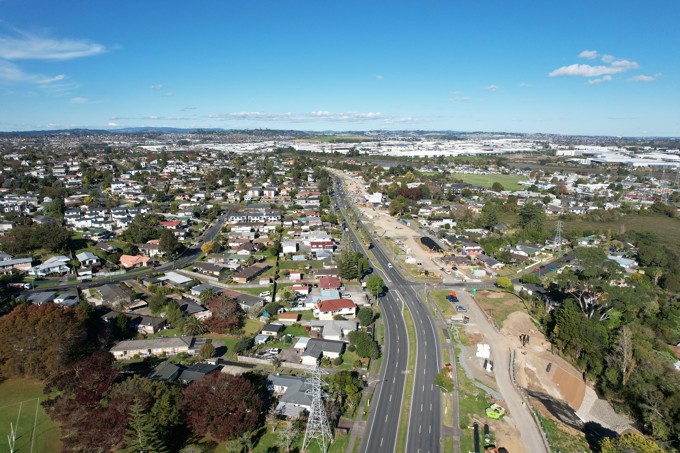 The Eastern Busway In Construction From Pakūranga Towards Botany. Photo Credit Don Short