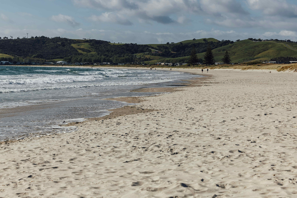 A tsunami affected beach