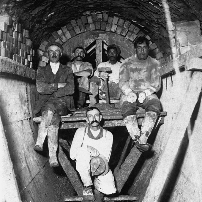 Workers In Orākei Tunnel