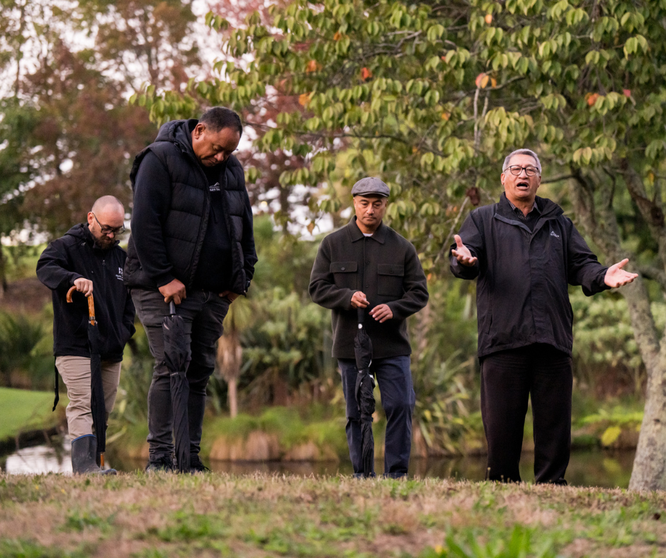 People coming to the Hayman Park ceremony. 