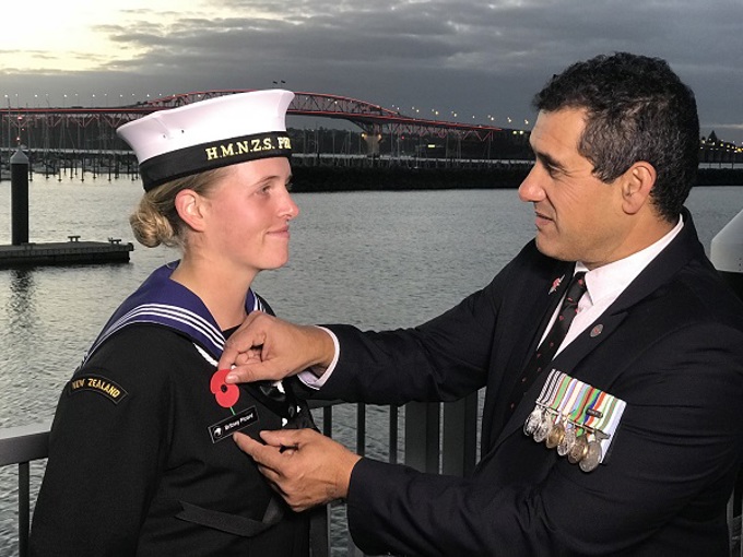 Bridge lights up for Poppy Day 1