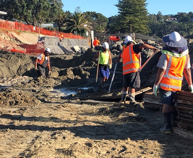 Ōrewa seawall and walkway construction restarts image 1