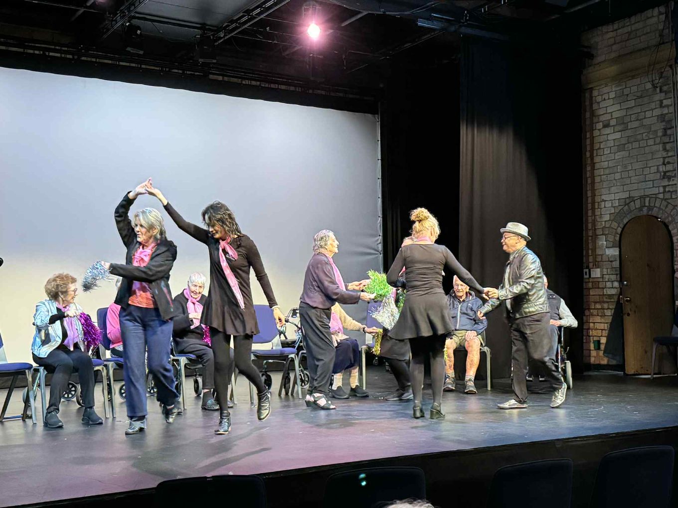 Residents of the Lady Allum Care Home performing at the Golden Age Actors showcase.