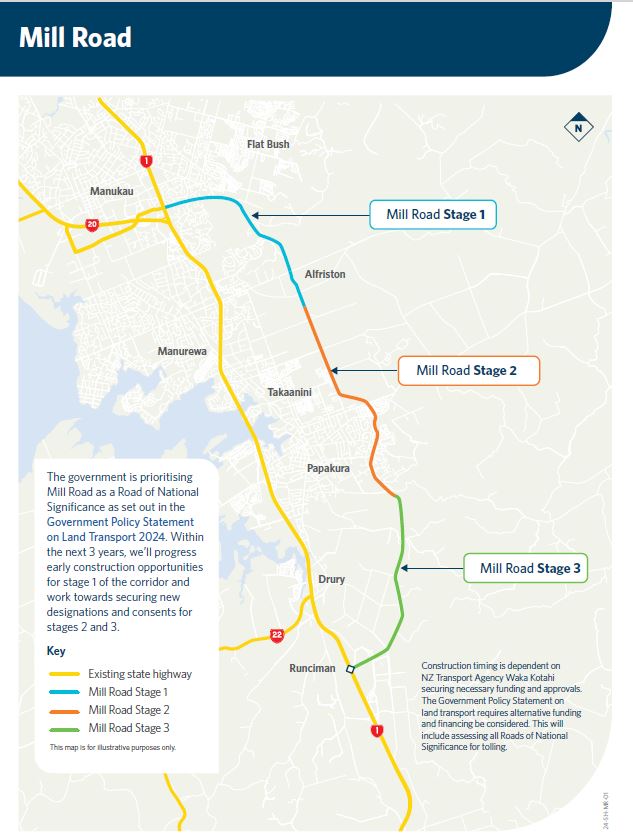 Progressive map for Mill Road upgrades. 