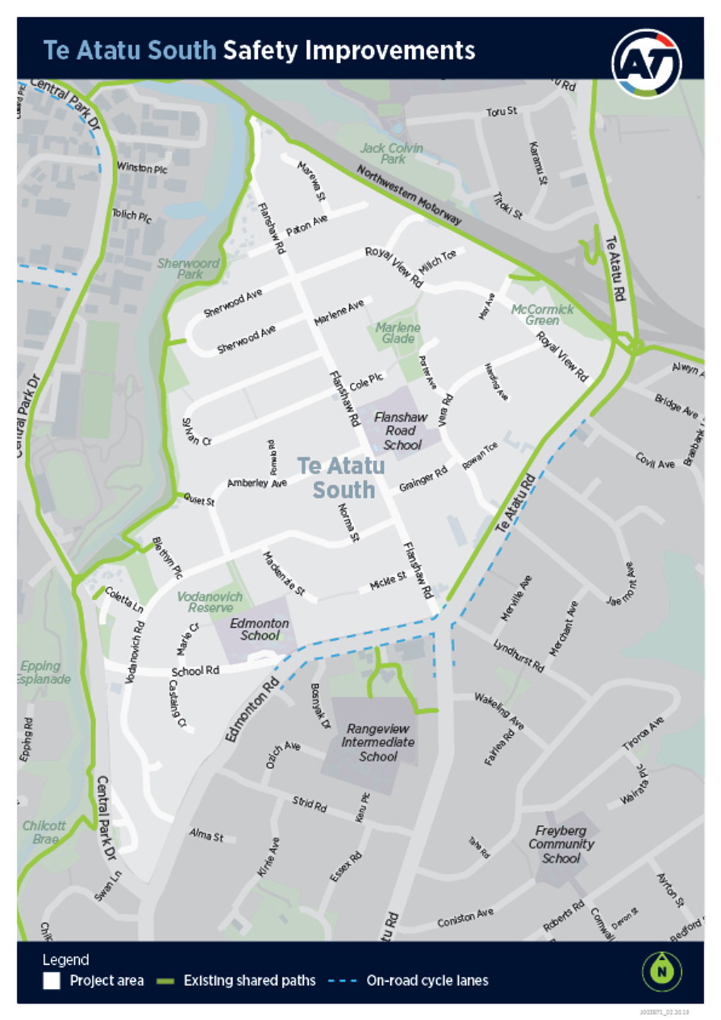 Te Atatu south map