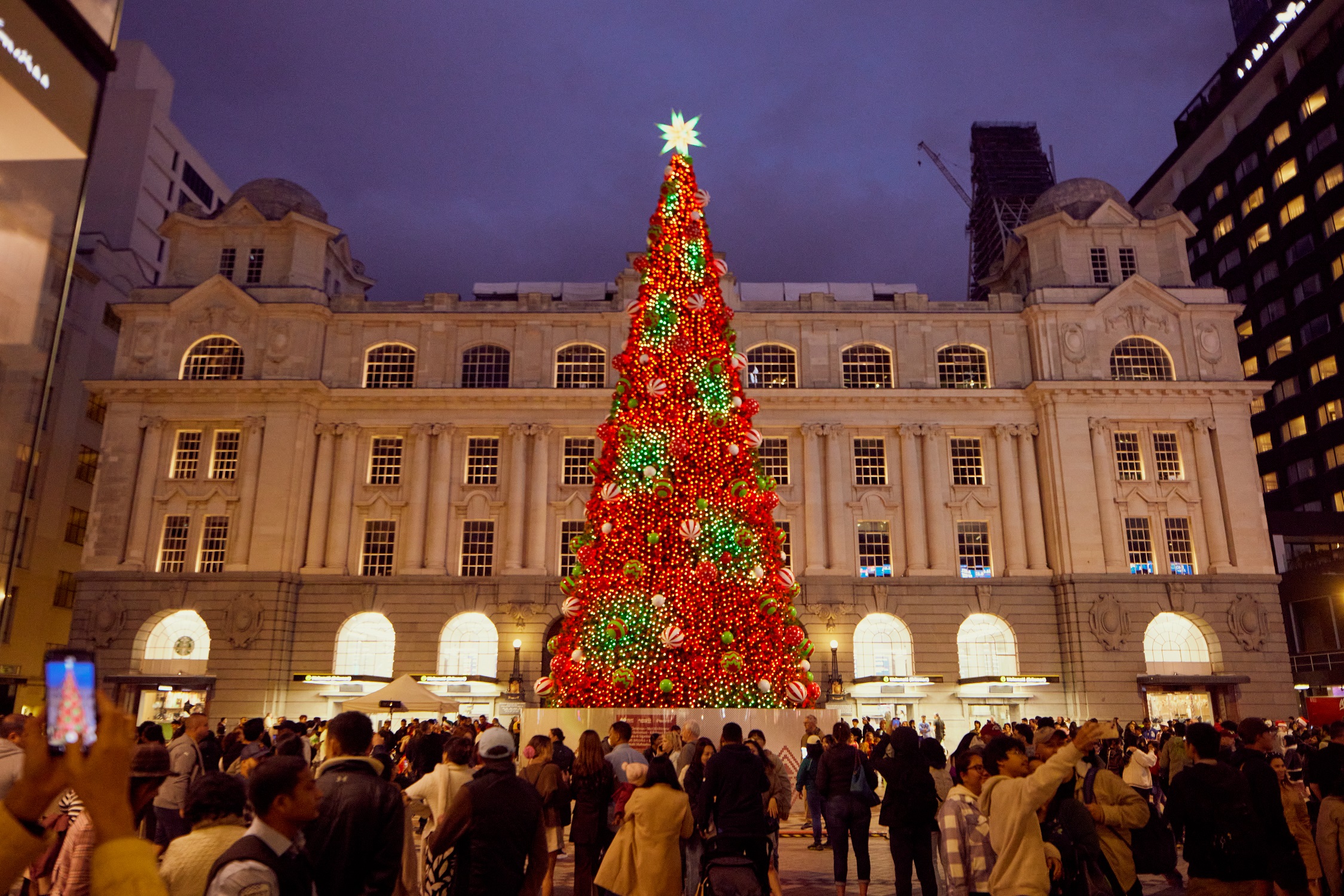 Te Komititanga outside Commerical Bay at nightime.