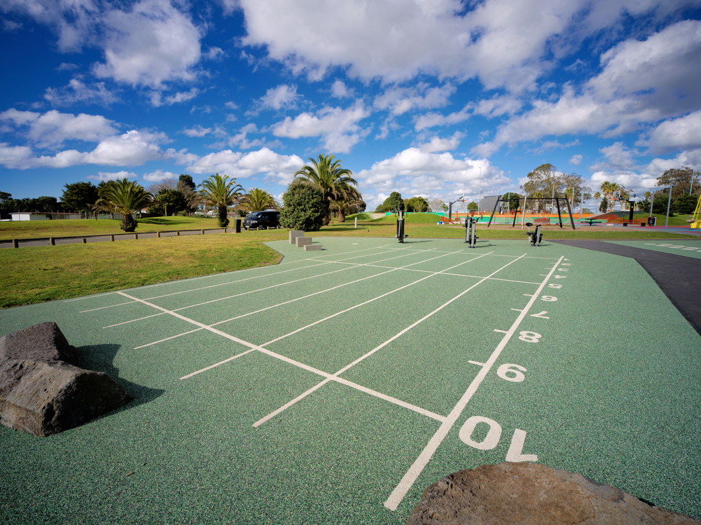 A track and field at a local park