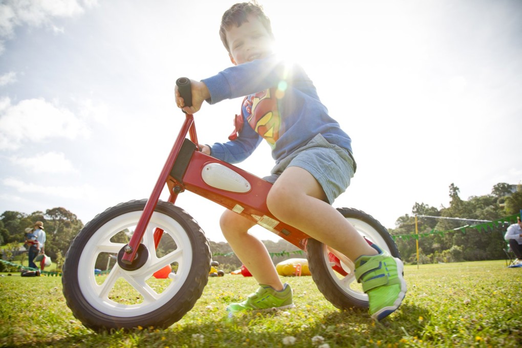 A child on a bike