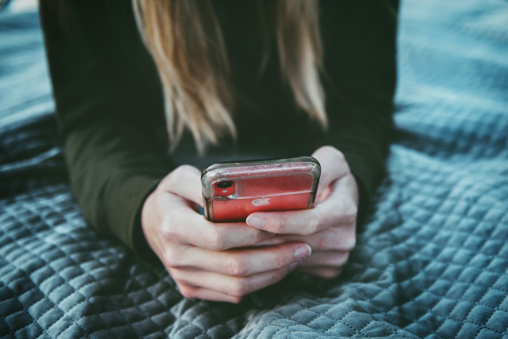 Mobile Phone Youth Stock Image