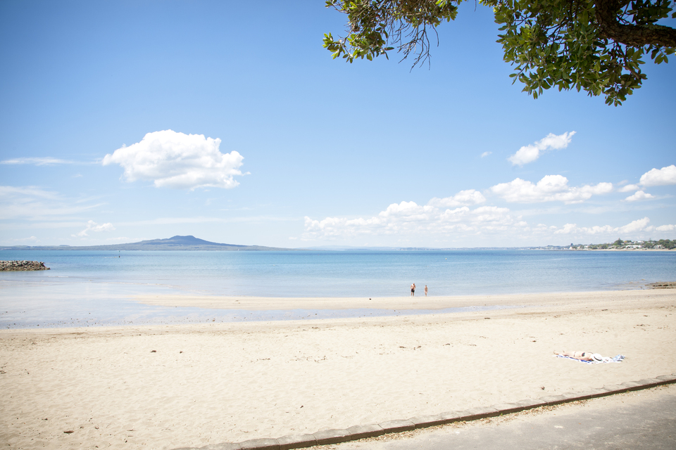A beach area.