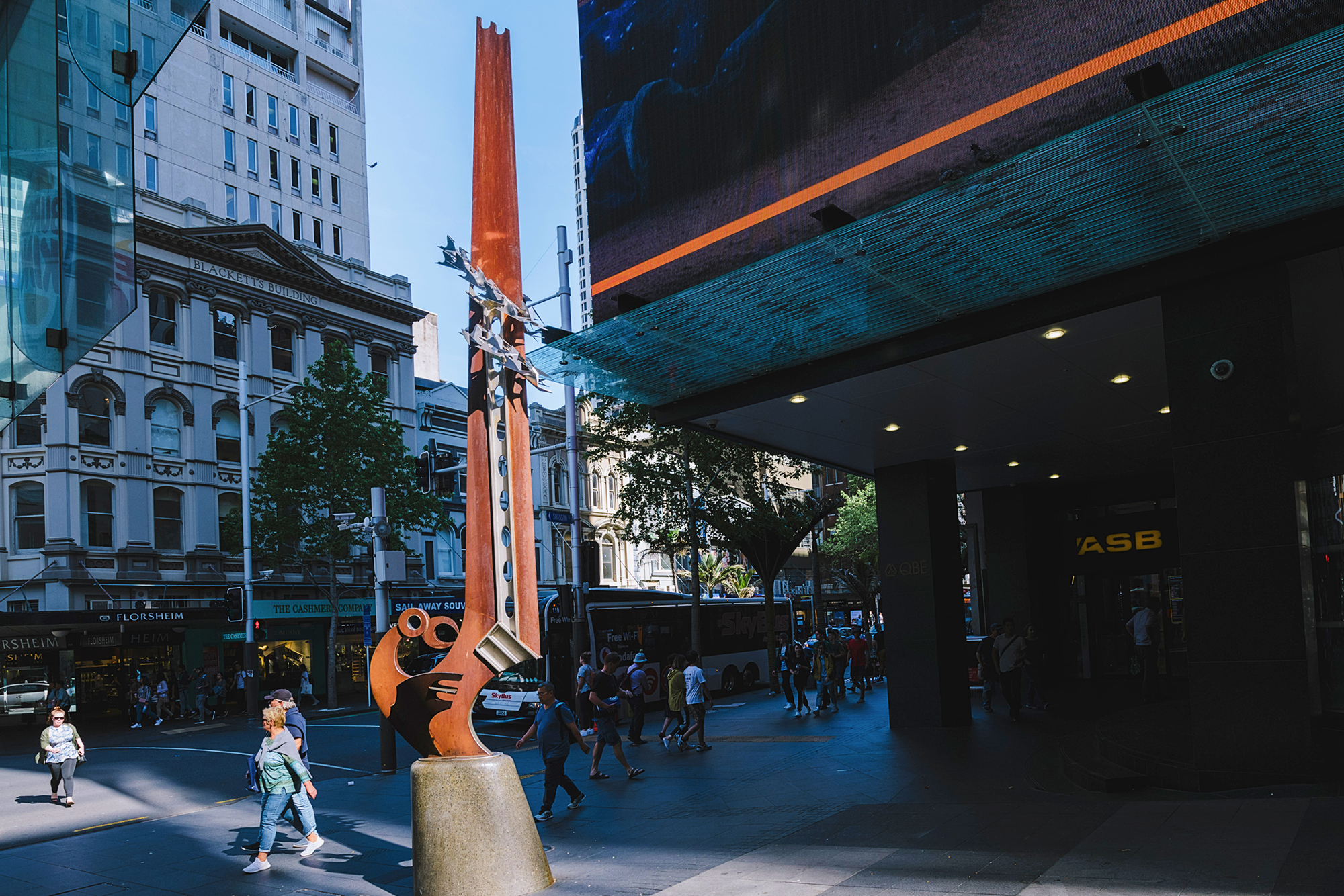 Pou in the Auckland City Centre.